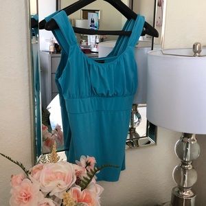 Ann Taylor turquoise top tank sleeveless